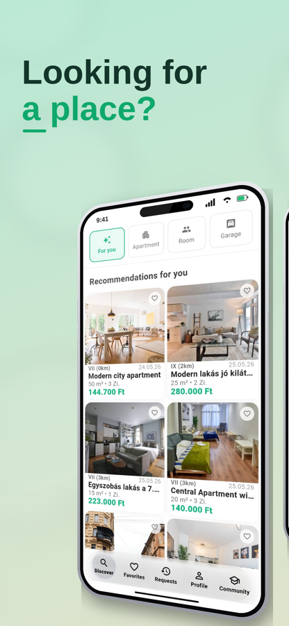Jobb App – Wohnungen entdecken
